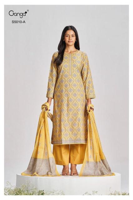 Ganga jagriti 5010 wholesale crepe dress materials